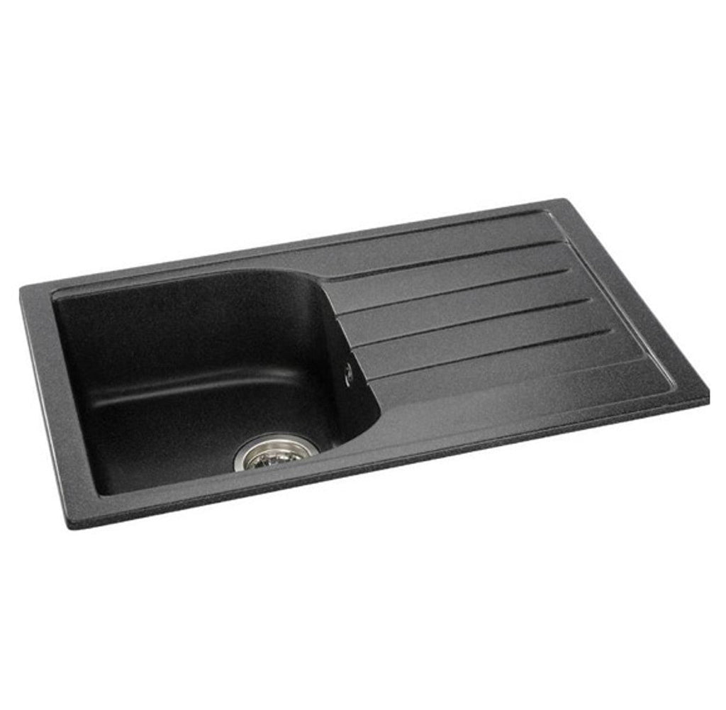 Abode ORIEL 1.0 Bowl Inset Granite Sink Black