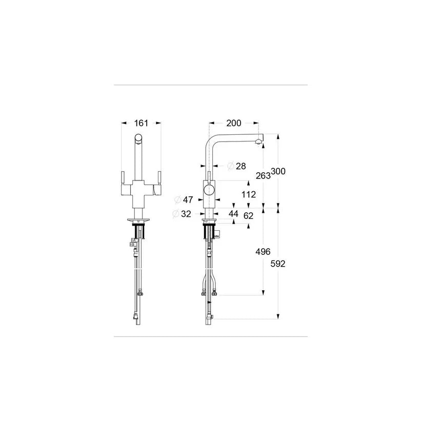 InSinkErator 3N1 L Shape Tap Only - Chrome