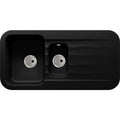 Abode Dune 1.5 Bowl Granite Sink with drainer Black