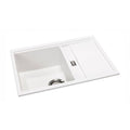 Abode Synchronist Compact 1.25 Bowl Kitchen Sink with Drainer White