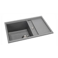 Abode Synchronist Compact 1.25 Bowl Kitchen Sink with Drainer Grey