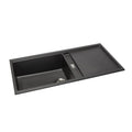 Abode Synchronist Large 1.25 Bowl Kitchen Sink with Drainer Black