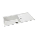 Abode Synchronist Large 1.25 Bowl Kitchen Sink with Drainer White