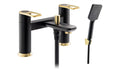 Abode Levarto Deck Mounted Bath Shower Mixer - Matt Black & Brass AB2800