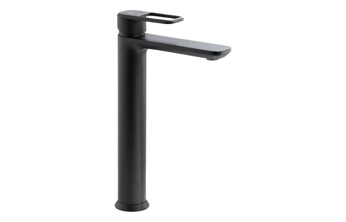 Abode Levarto Tall Basin Mixer - Matt Black & Brass AB2785