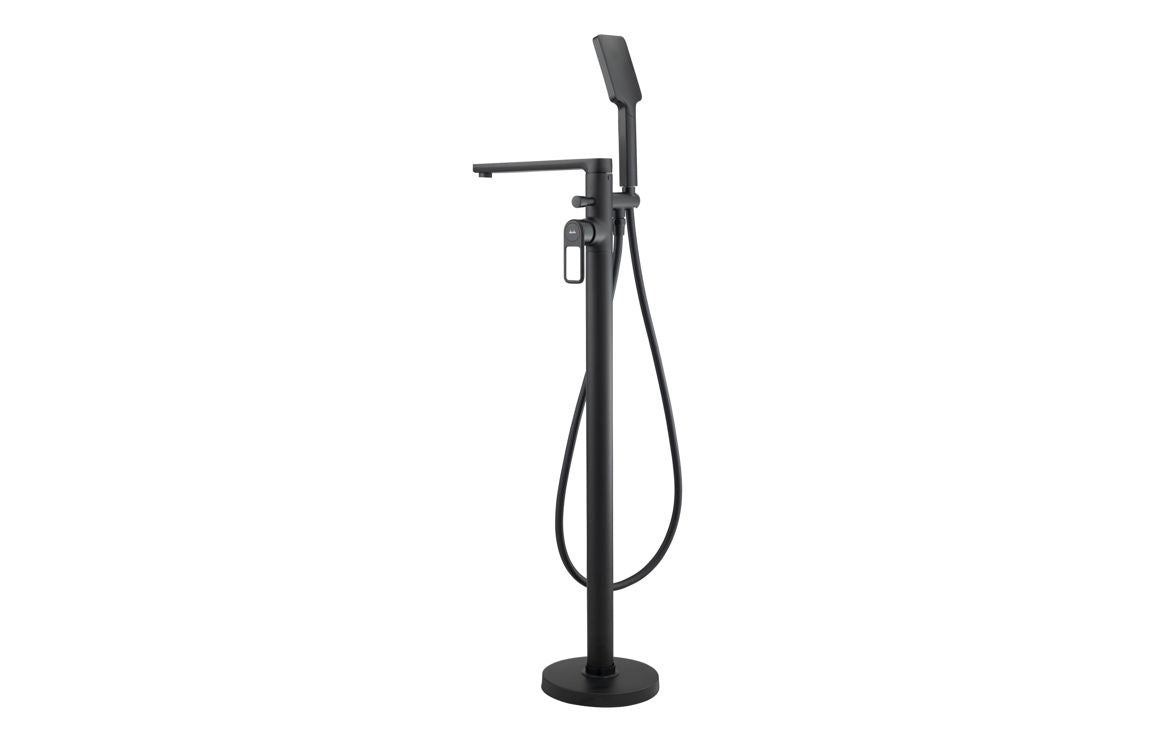 Abode Levarto Floor Standing Bath Shower Mixer - Matt Black  AB2865