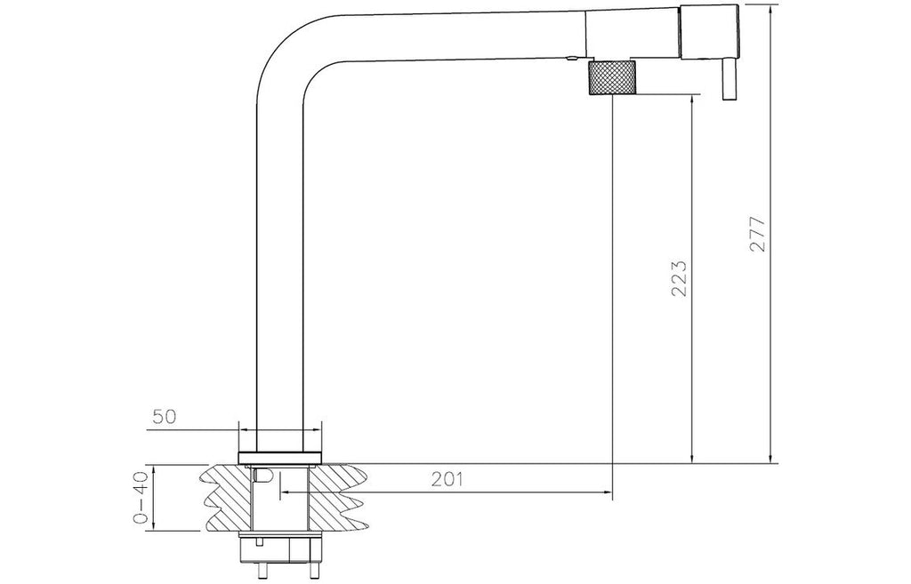 Abode Agilis Single Lever Mixer Tap - Brushed Brass AT2188