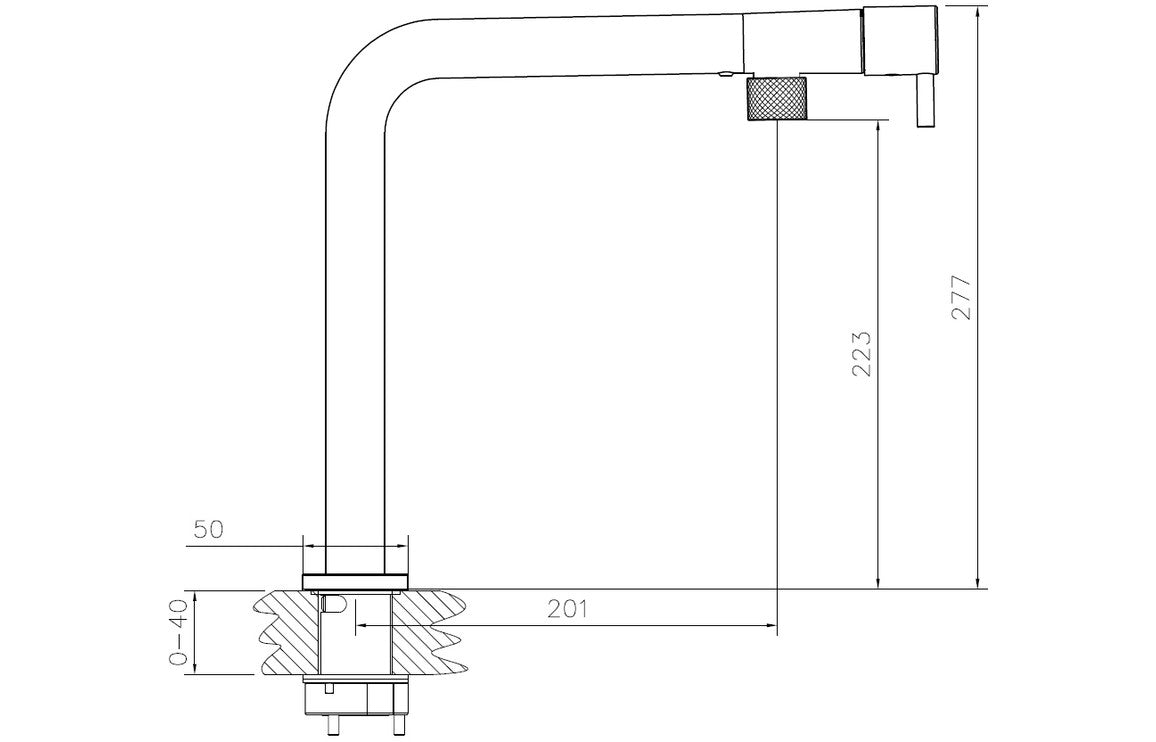 Abode Agilis Single Lever Mixer Tap - Brushed Nickel AT2185