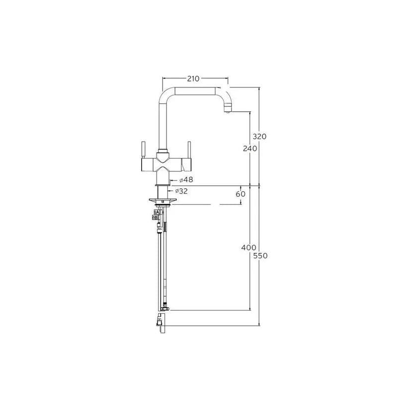 InSinkErator 4N1 U Shape Tap Only - Chrome