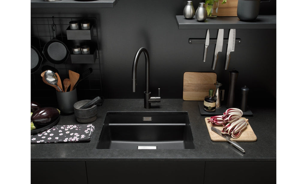 Franke Eos Neo Pull Down Spray Tap – Industrial Black