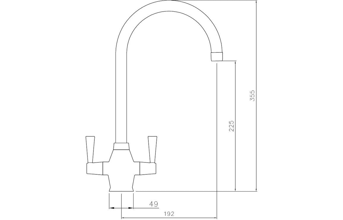 Abode Astral Monobloc Mixer Tap - Chrome AT1156