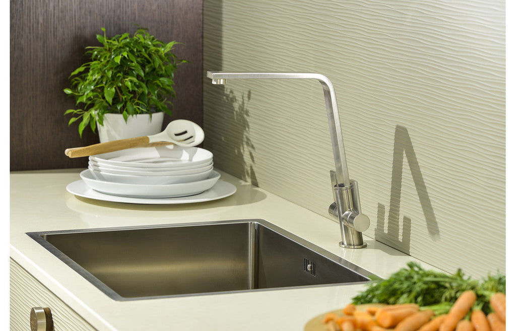 Abode Linear Flair Monobloc Mixer Tap - Brushed Nickel AT1221