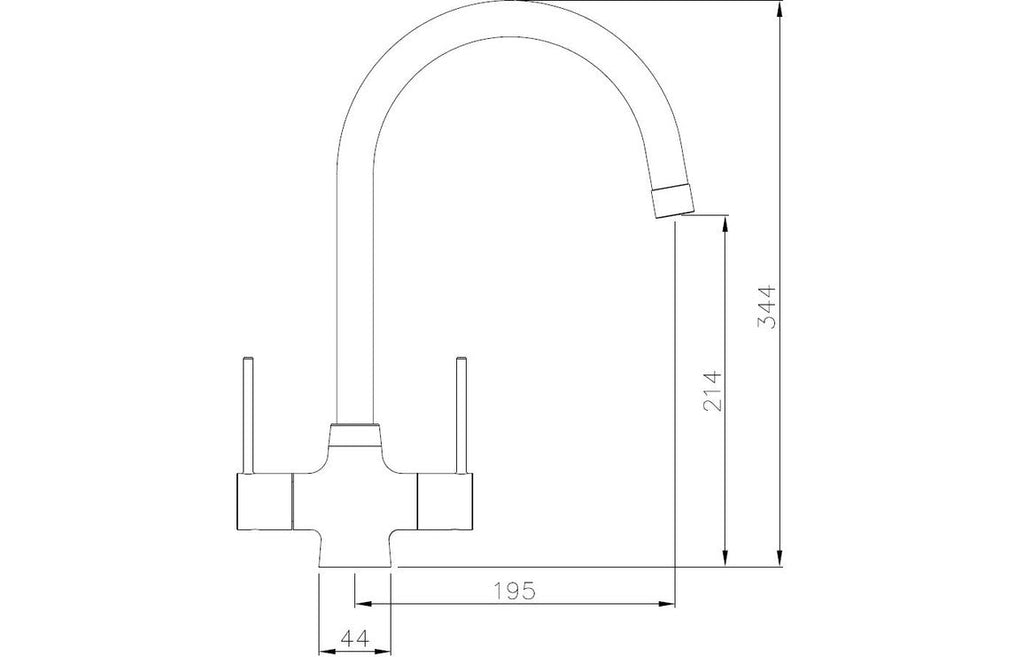 Abode Nexa Monobloc Mixer Tap - Brushed Nickel AT1223