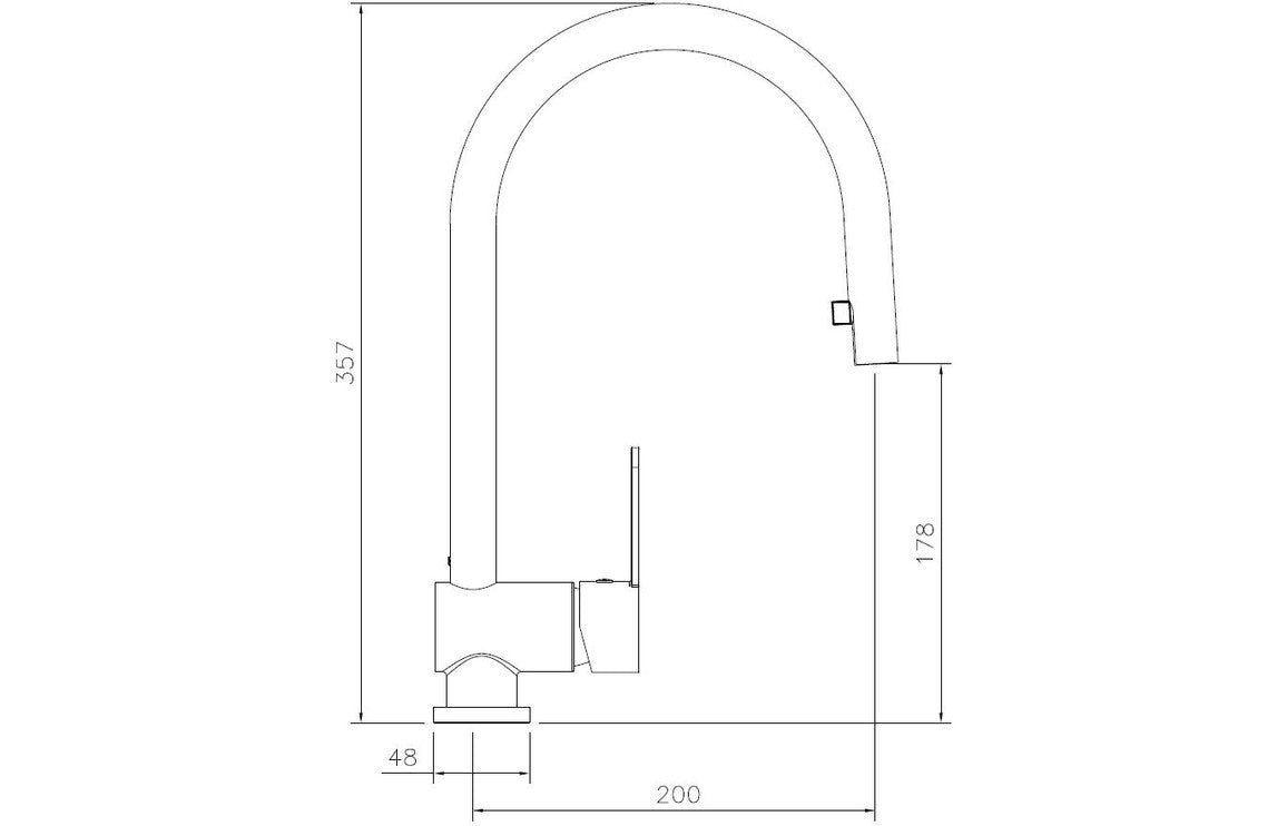 Abode Czar Single Lever Mixer Tap w/Pull Out - Chrome  AT1240