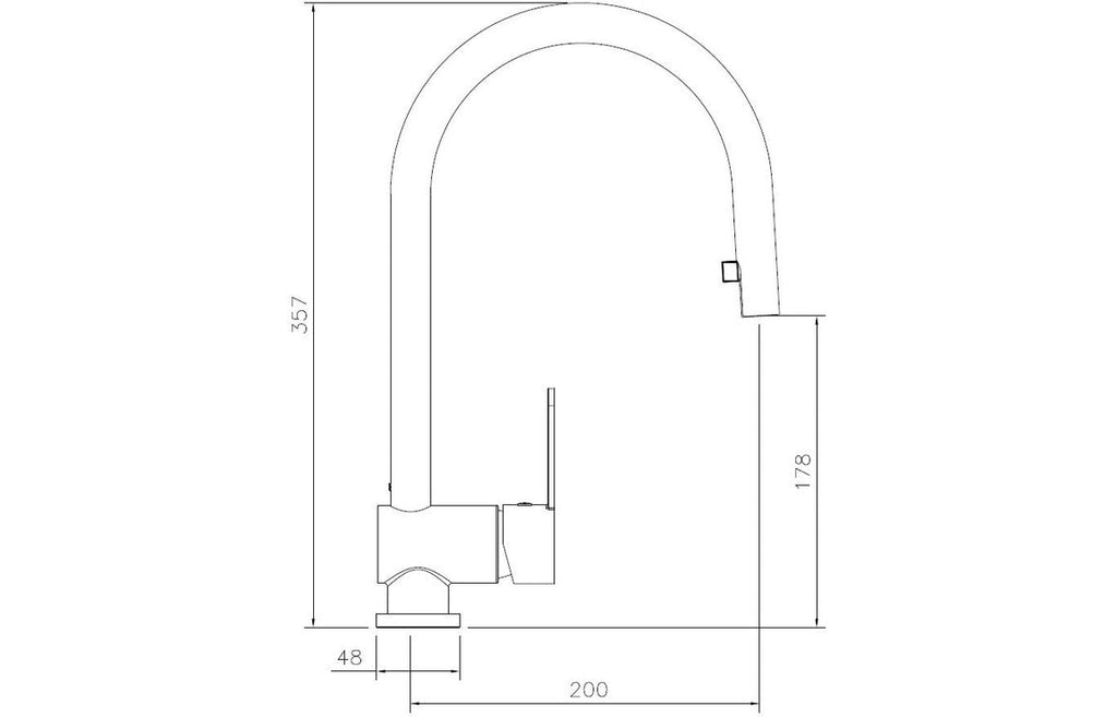 Abode Czar Single Lever Mixer Tap - Chrome  AT1241