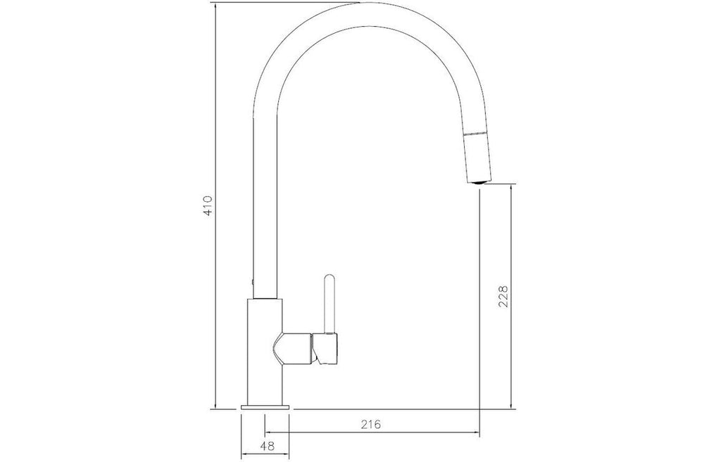 Abode Althia Mixer Tap w/Pull Out - Chrome AT1260