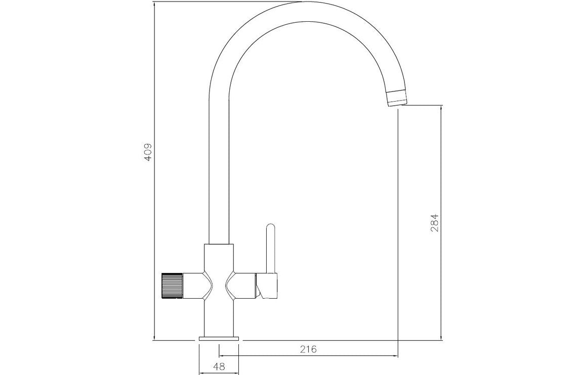 Abode Puria Aquifier Mixer Tap - Brushed Nickel  AT2043