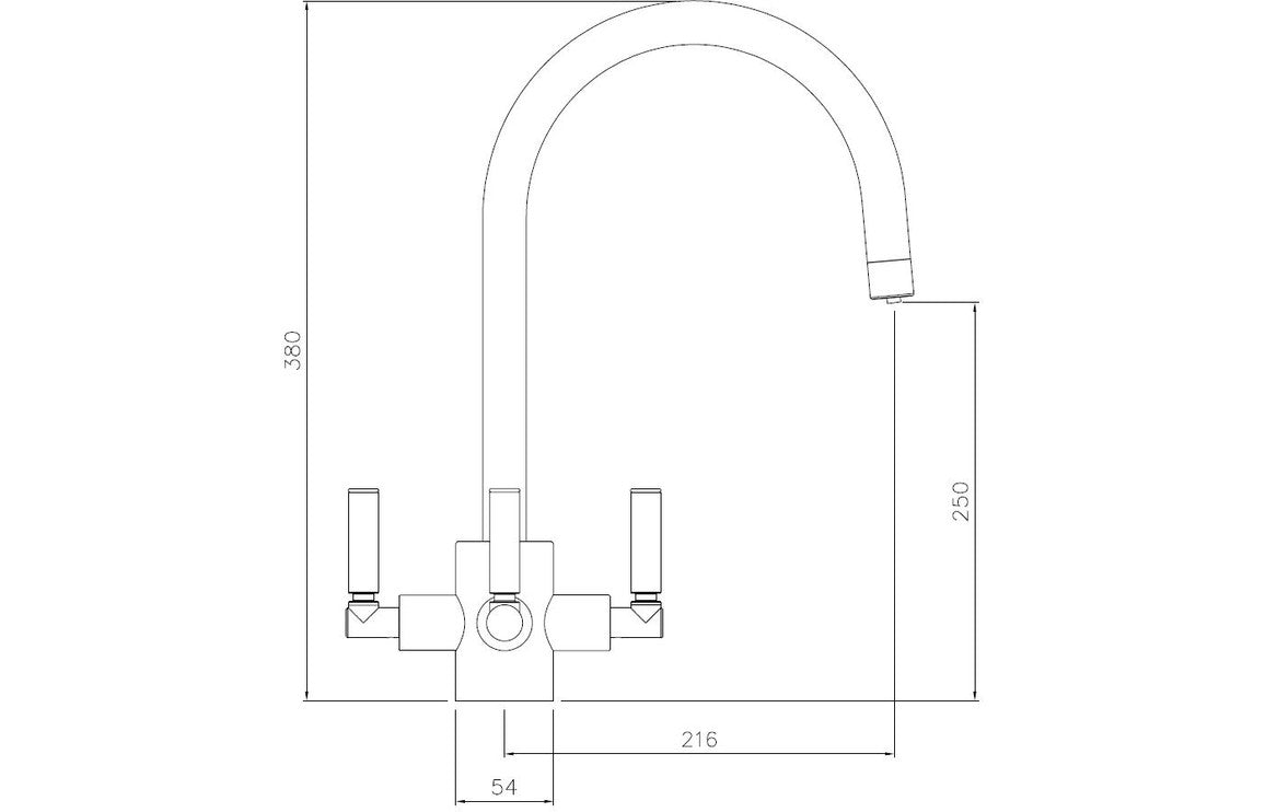 Abode Oxbury 3 Part Mixer Tap - Brushed Nickel  AT2227