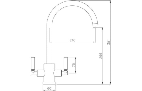 Abode Atlas Monobloc Aquifier Mixer Tap - Matt Black AT2099