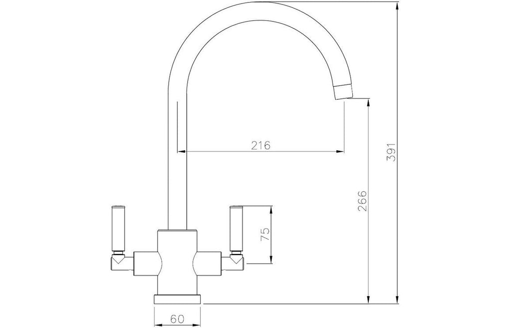Abode Atlas Monobloc Mixer Tap - Brushed Nickel AT1054