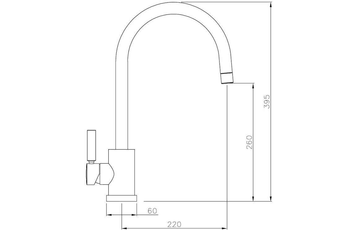 Abode Atlas Single Lever Mixer Tap - Brushed Brass AT2102