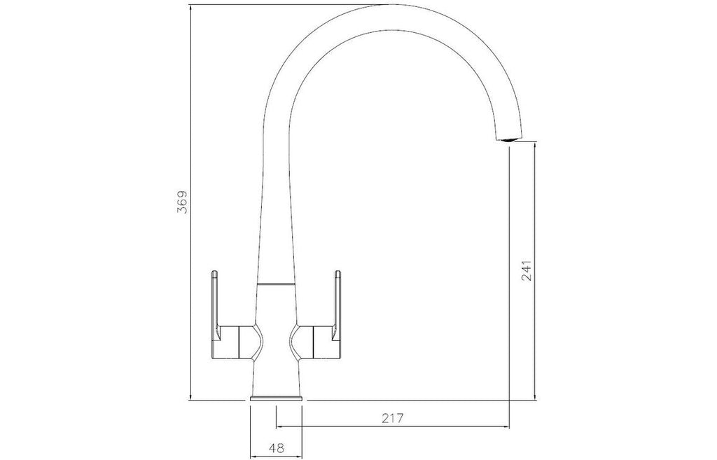 Abode Coniq R Monobloc Mixer Tap - Brushed Nickel AT2124