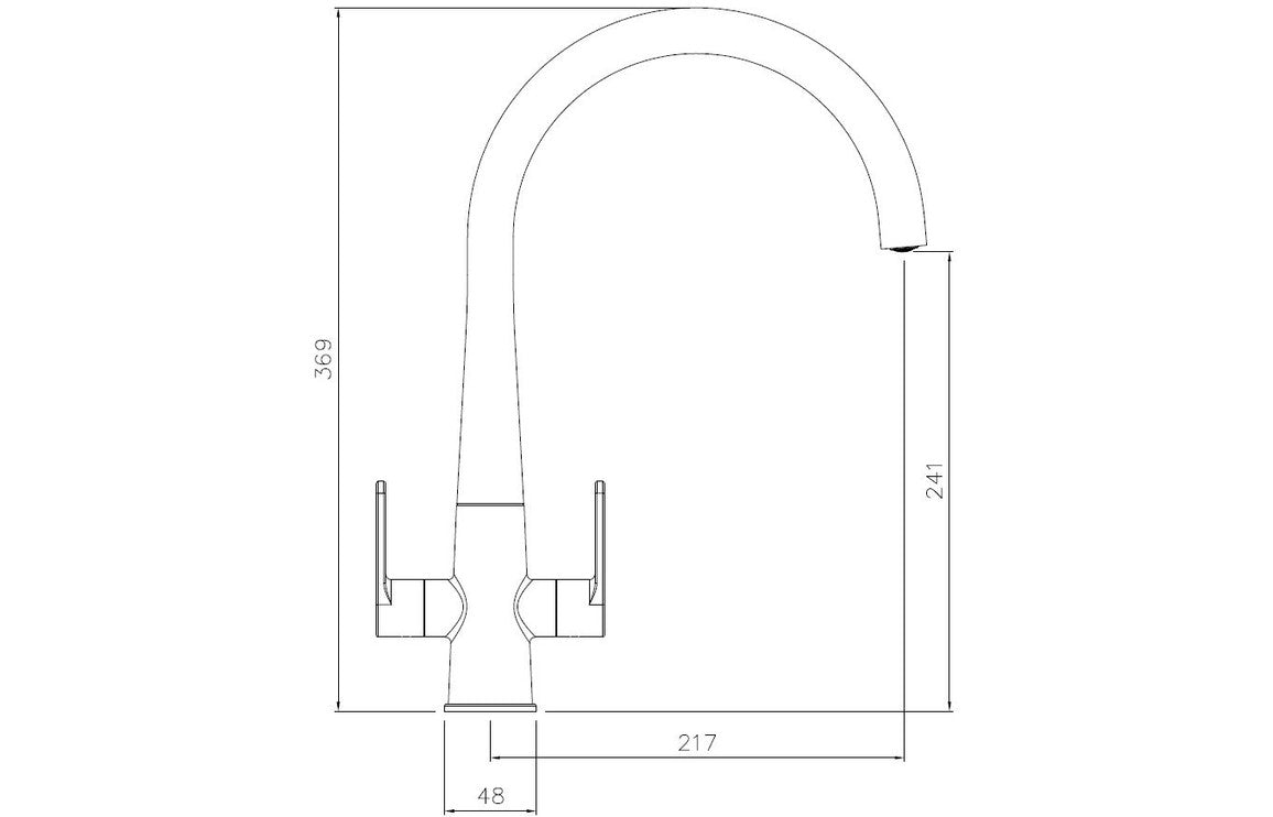 Abode Coniq R Monobloc Mixer Tap - Brushed Nickel AT2124