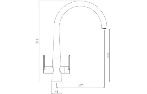 Abode Coniq R Monobloc Mixer Tap - Matt Black AT2125