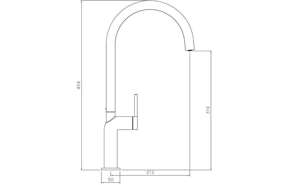 Abode Tubist Single Lever Mixer Tap - Matt Black AT2128