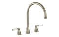 Abode Oxbury 3 Part Mixer Tap - Brushed Nickel  AT2227