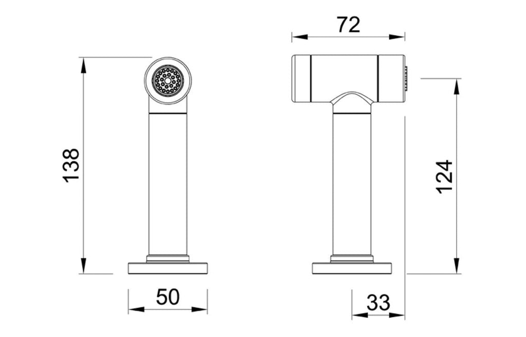Abode Click Handspray - Chrome  AT2241