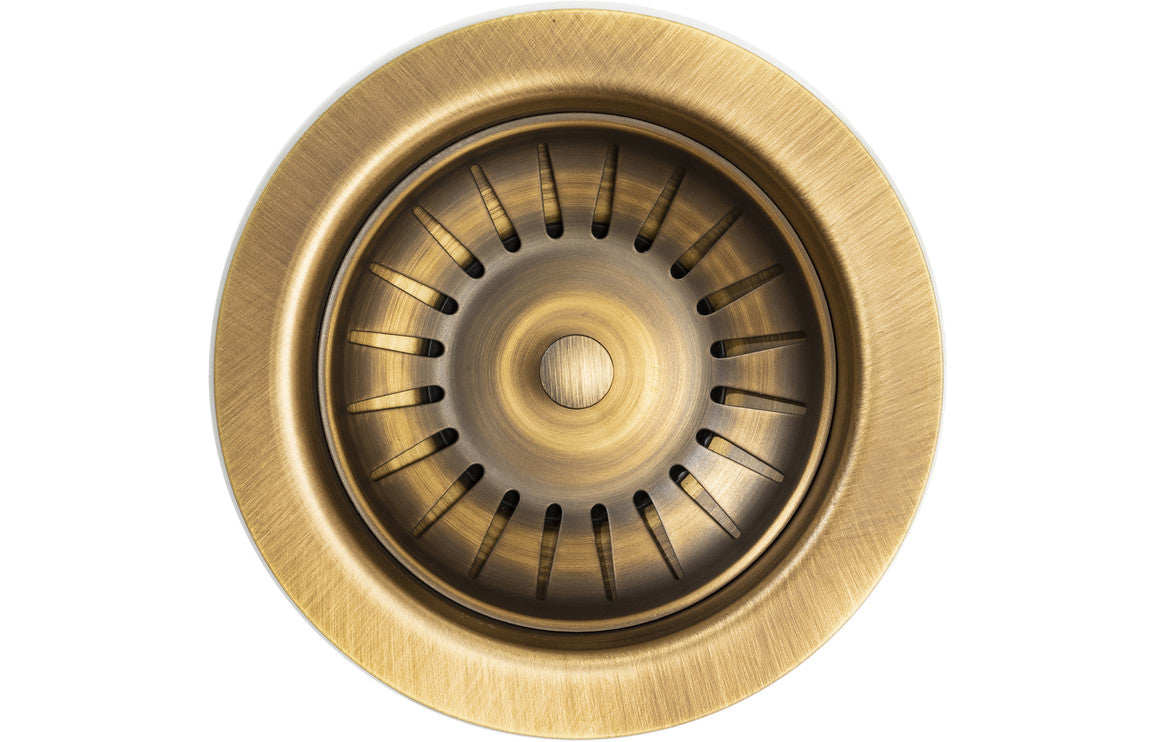 Abode 90mm (1.5") Manual Basket Strainer Waste - Antique Brass AX1136