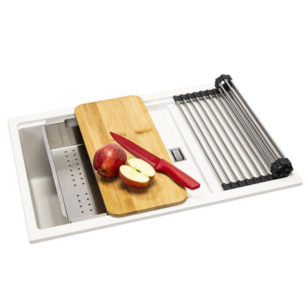 Abode Synchronist Compact 1.25 Bowl Kitchen Sink with Drainer Grey
