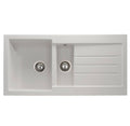 Abode XCITE 1.5 Bowl Inset Granite Sink White