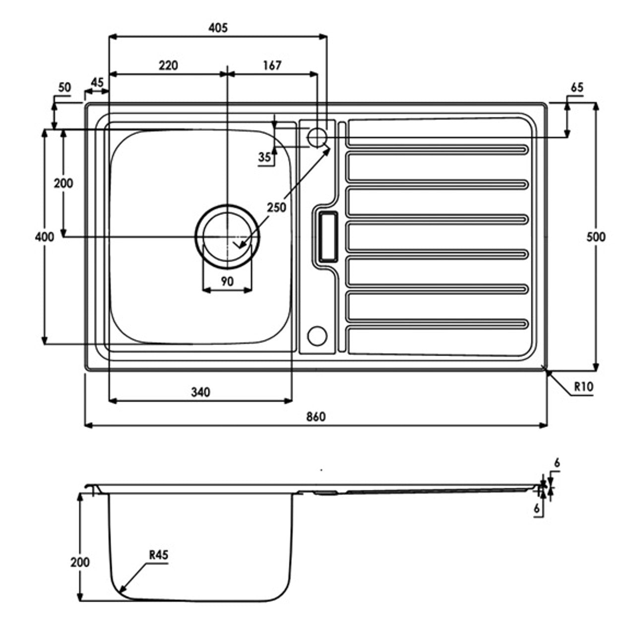 Abode AW5111 NERON Compact 1.0 Inset Stainless Steel Sink