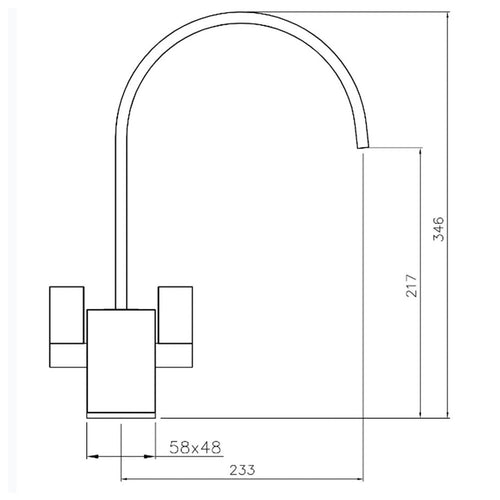 Abode Atik Dual Lever Tap - WRAS Approved Chrome
