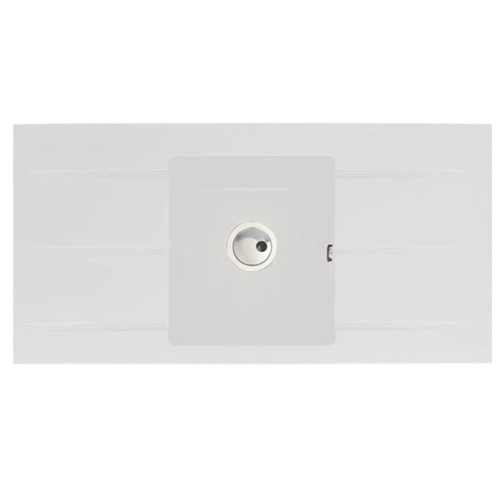 Abode ZERO 100 Double Drainer Granite Sink White