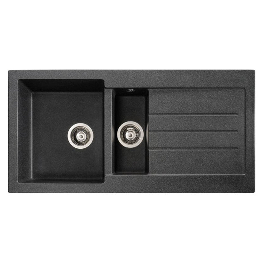 Abode XCITE 1.5 Bowl Inset Granite Sink Black