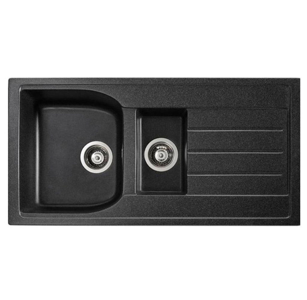 Abode ORIEL 1.5 Bowl Inset Granite Sink Black