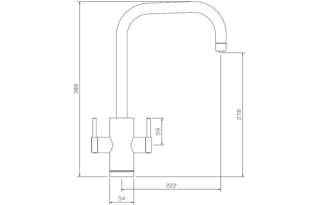 Abode Project 4 IN 1 Monobloc Tap & Proboil.4E Tank - Chrome PT10032