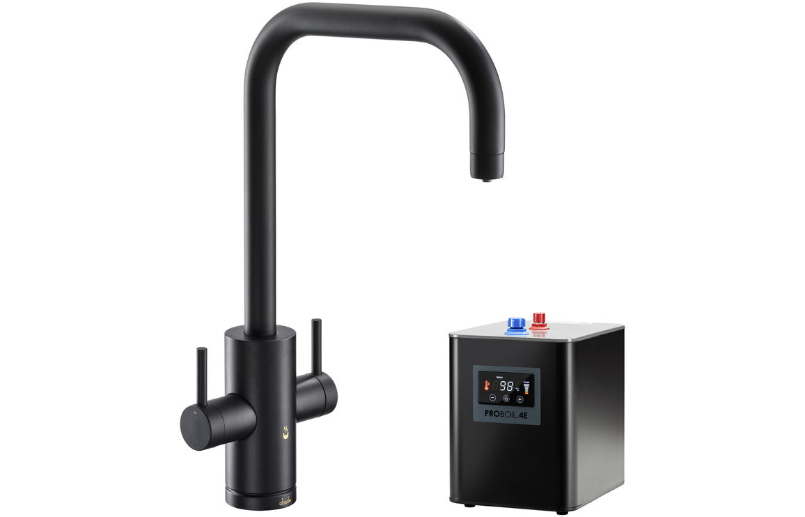 Abode Project 4 IN 1 Monobloc Tap & Proboil.4E Tank - Matt Black PT10272