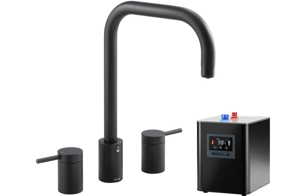 Abode Project 4 IN 1 3 Part Tap & Proboil.4E Tank - Matt Black PT1054