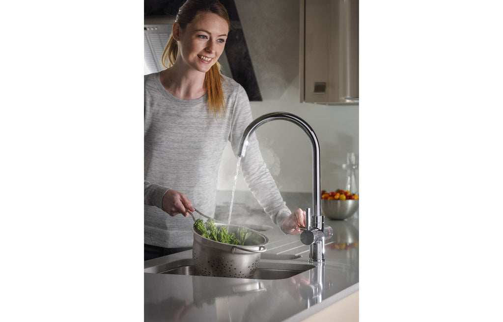 Abode Prostream 3 IN 1 Swan Spout Monobloc Tap - Chrome PT1101