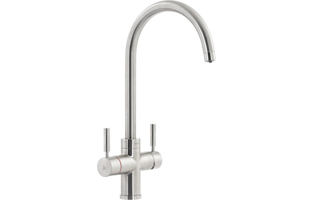 Abode Prostream 3 IN 1 Swan Spout Monobloc Tap - Brushed Nickel PT1102