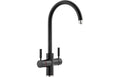 Abode Prostream 3 IN 1 Swan Spout Monobloc Tap - Matt Black PT1104