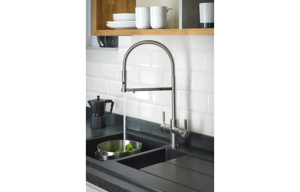 Abode 3 IN 1 Professional Monobloc Tap - Brushed Nickel  PT1123
