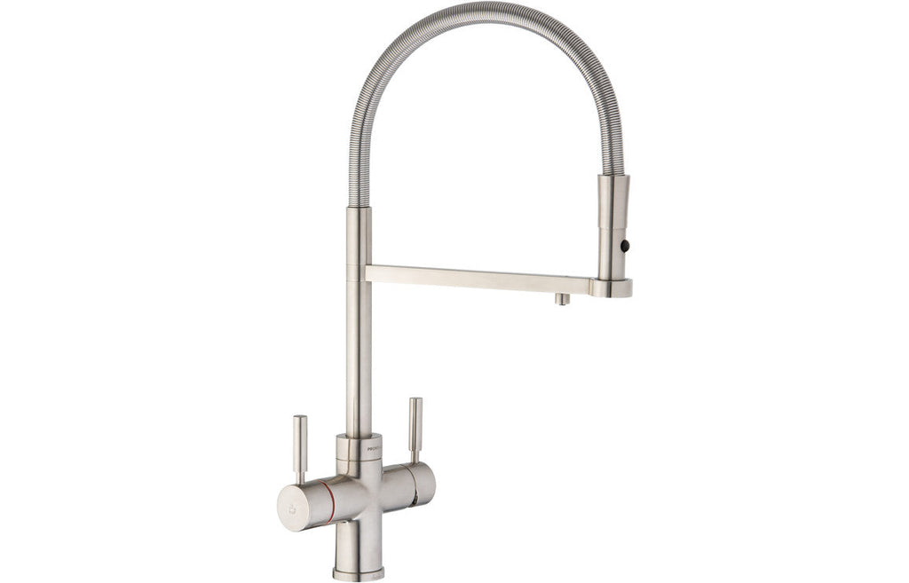 Abode 3 IN 1 Professional Monobloc Tap - Brushed Nickel  PT1123