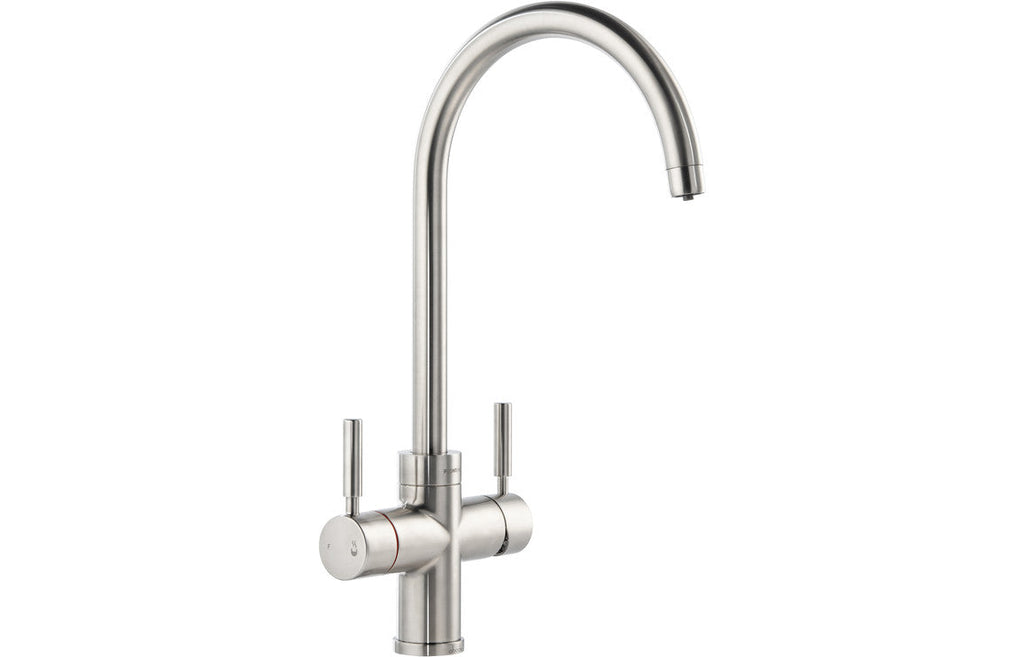 Abode Propure 4 IN 1 Swan Spout Monobloc Tap - Brushed Nickel PT1151