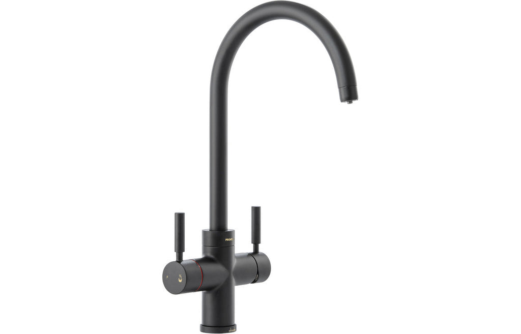 Abode Propure 4 IN 1 Swan Spout Monobloc Tap - Matt Black  PT1152