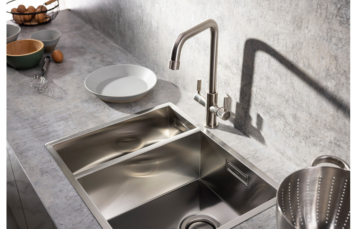 Abode Industria 3 IN 1 Monobloc Tap - Brushed Nickel PT1196
